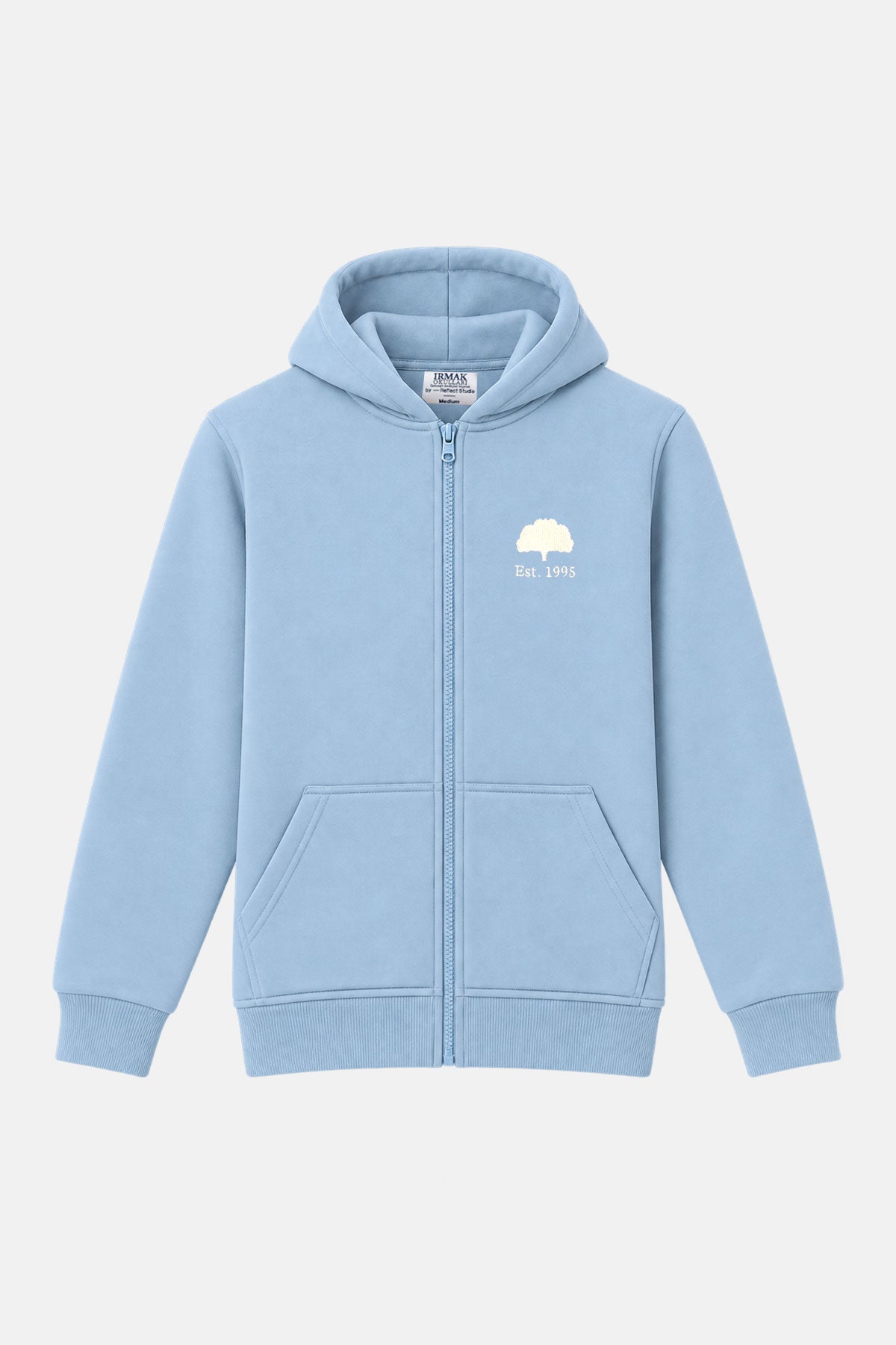 Kapüşonlu Tam Fermuarlı Soft Fleece Sweatshirt - İlkokul - Mavi
