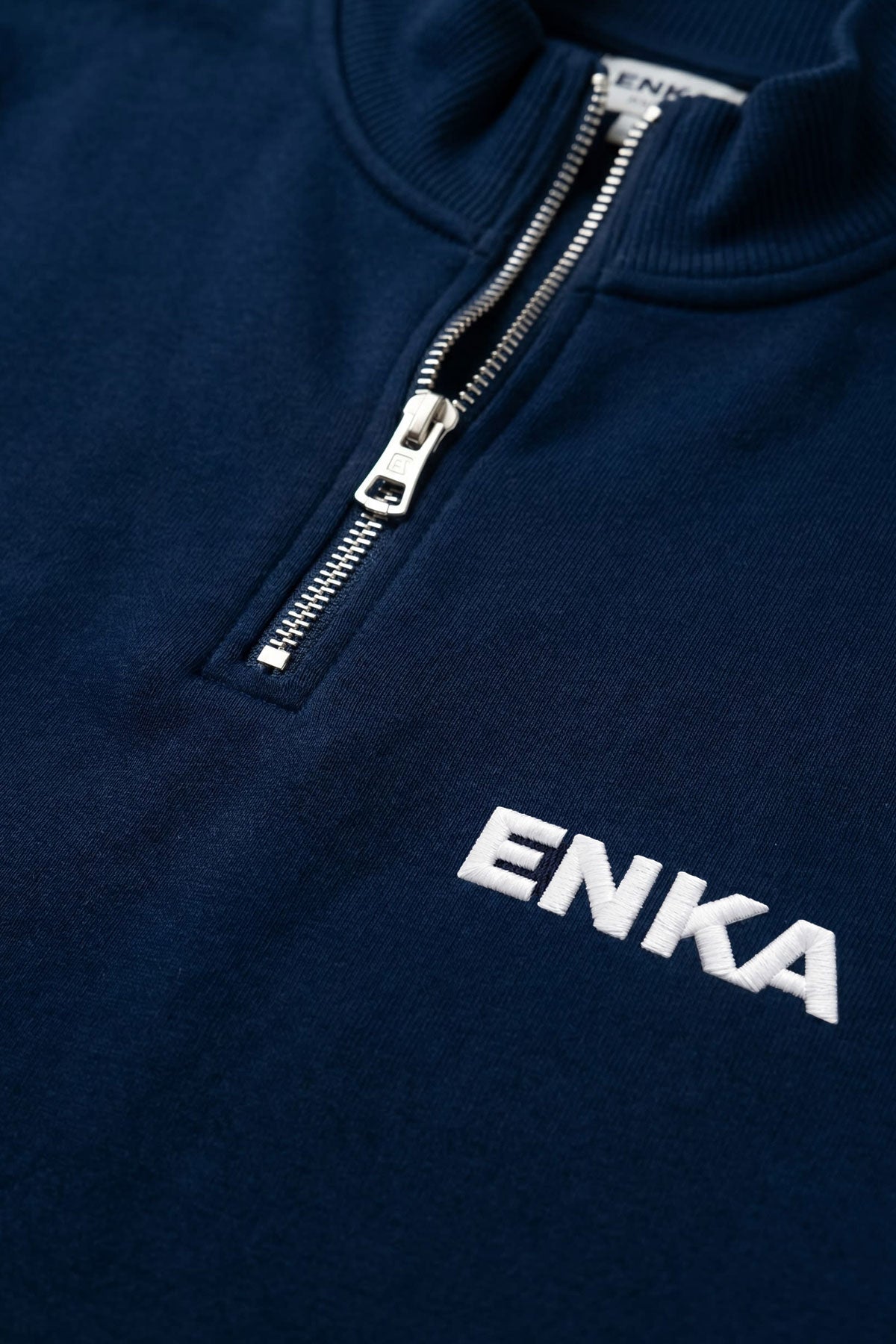 ENKA SuperSoft Quarter-Zip Sweatshirt - Lacivert - Ortaokul/Lise
