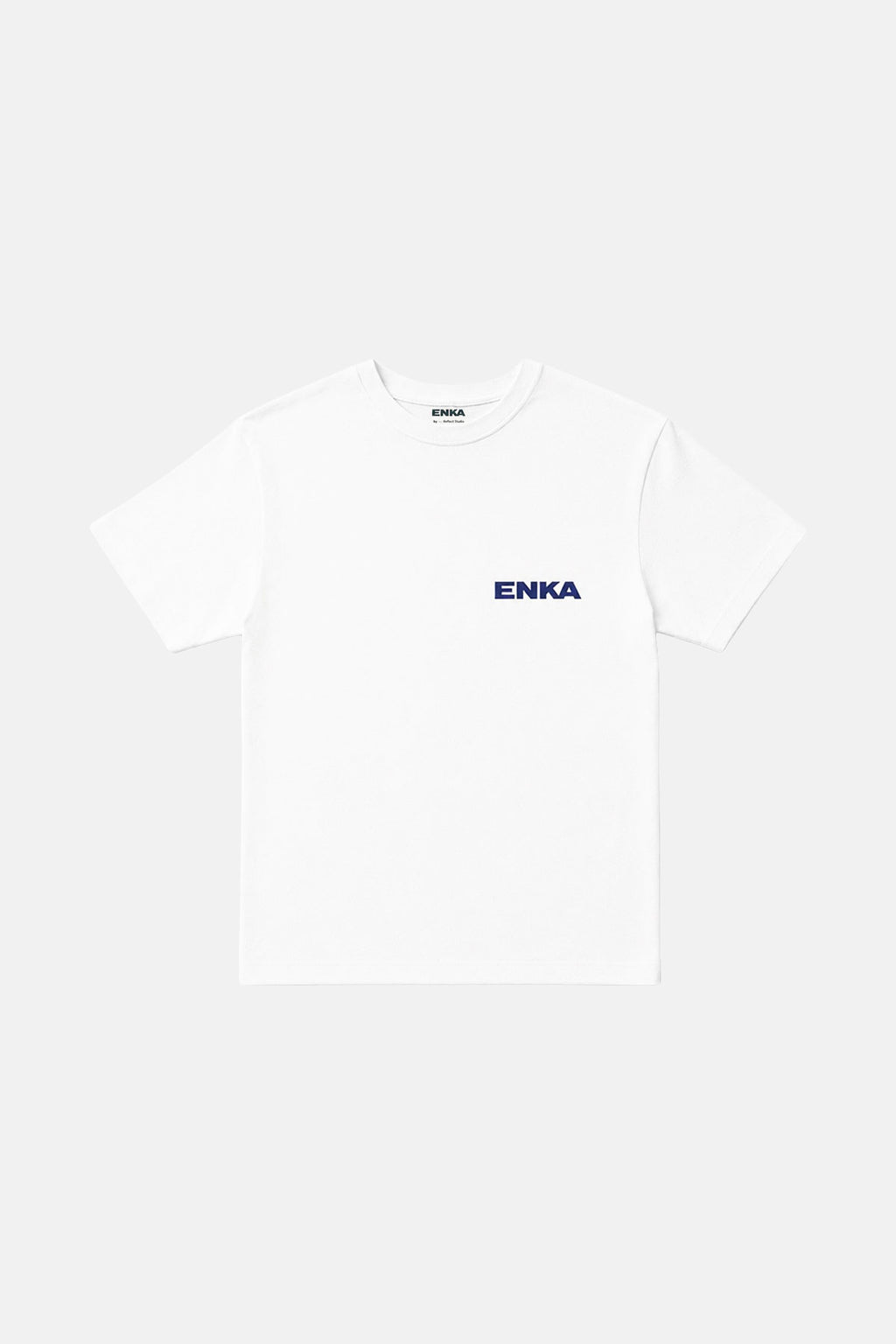 ENKA Bisiklet Yaka T-shirt - Beyaz